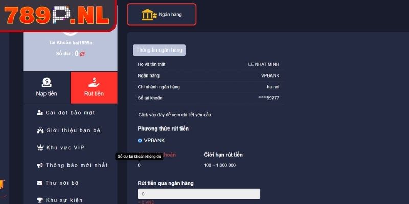 Rút Tiền 789P – Cách Nhận Tiền Nhanh Chóng Và An Toàn 2 Lưu ý khi rút tiền 789P