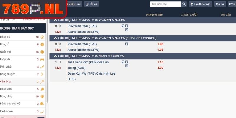 Cầu lông và bóng chày bộ môn trong sảnh CMD 789P